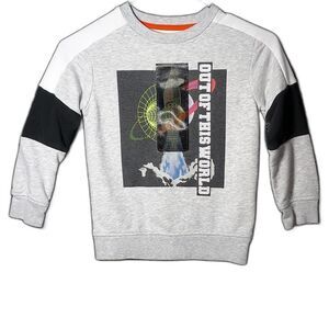 365 Kids Size 6 Graphic Graphic Lightweight Sweatshirt Rocket Out of the World